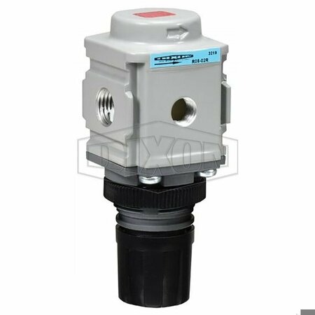 DIXON Wilkerson by Self-Relieving Standard Miniature Regulator without Gauge, 1/4 in NPT/BSPP-G, 44 SCFM F R08-02R